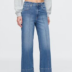 Gap High Rise Stride Wide-Leg Ankle Jeans